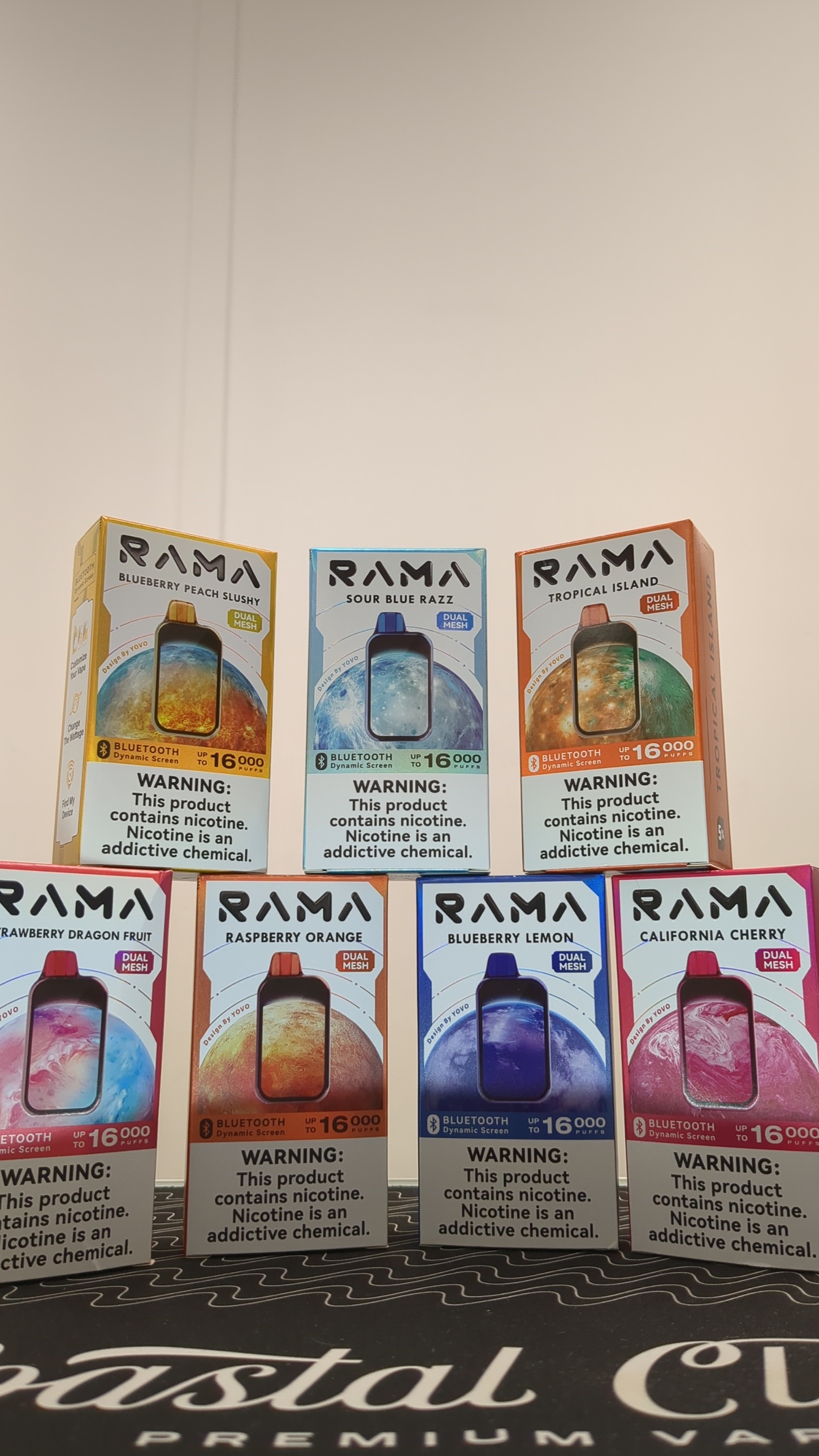 A display of rama products on a table